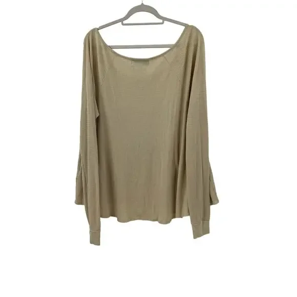 Wildfox Desert Dahlia Waffle knit Henley long sleeve tee - Picture 7 of 7